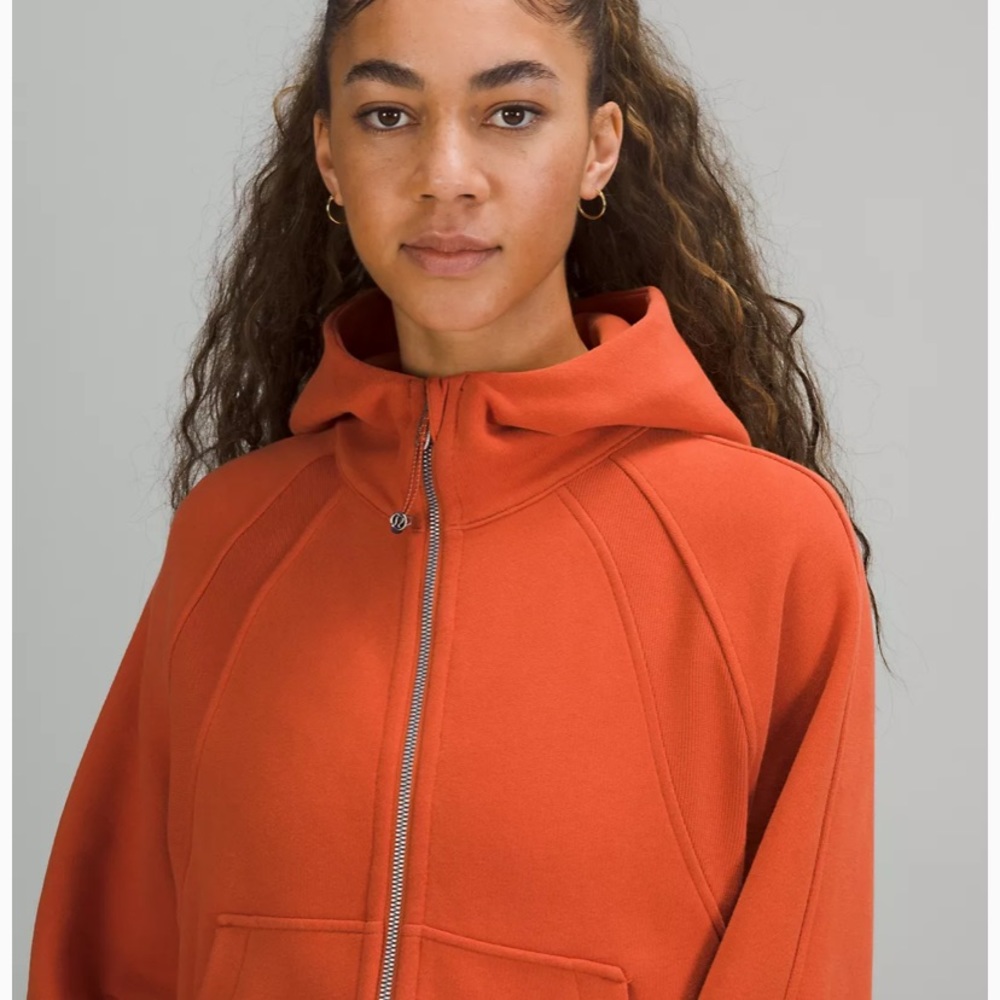 🧡LULULEMON OVERSIZED SCUBA FULL ZIP HOODIE/JACKET-CANYON ORANGE-XL/XXL🧡 - Picture 6 of 8
